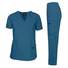 PRICES MAY VARY. One Chest pocket with Reinforced Pen Slot Top Classic Unisex Fit V-Neck Top Three Side Cargo Pockets Pants Elastic closure Straight Leg Pants "The Dagacci Medical Scrubs set offers a range of colors and sizes from X-Small to 2X-Large. Made of Polyplatin Cotton Blended Poplin, it provides durable softness for comfortable use all day long. Dagacci medical uniform scrub unisex set includes classic V-neck top and three fly storage pockets. Try the best quality Dagacci Medical Scrubs Scrub Suit, Scrubs Medical, Yeezy Outfit, Scrubs Outfit, Mens Scrubs, Pockets Pants, Safety Clothing, Medical Uniforms, Medical Scrubs