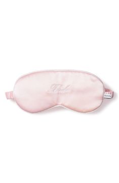 This pillowy eye mask sewn from luxurious silk blocks light to promote restful shut-eye before your big day. 100% silk Hand wash, dry flat Imported Satin Eye Mask, Luxury Sleepwear, Silk Sleep Mask, Eye Masks, Pink Eyes, Sleep Mask, Pink Silk, Embroidered Silk, The Pink