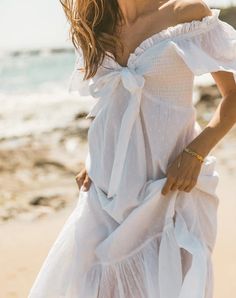 Shop Ashlyn Midi Dress | Cleobella Sustainable Wardrobe, Staple Dress, Dobby Fabric, Dresses Spring, Embroidery Shop, White Midi Dress, Ruffle Skirt, Perfect Hair, Maternity Fashion