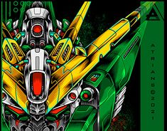 a green and yellow poster with an image of a robot from the movie's