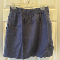 Condition: New With Tags (Nwt) Pet Free, Smoke Free Home Blue Wool, J Crew, Elastic Waist, Womens Skirt, Color Blue, Navy Blue, Size 6, Elastic, Pet