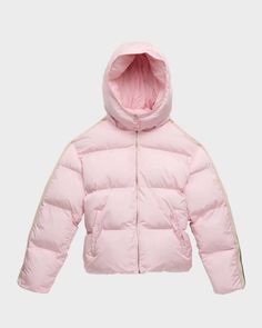 Get free shipping on Palm Angels Girl's Puffer Jacket W/ Stripe, Size 4-12 at Neiman Marcus. Shop the latest luxury fashions from top designers. Baby Pink Puffer Jacket, Sporty Down Puffer Jacket With Ribbed Cuffs, Pink Nylon Puffer Jacket With Padded Collar, Sporty Puffer Jacket With Padded Collar For Cold Weather, Sporty Nylon Puffer Jacket With Double-lined Hood, Sporty Pink Puffer Jacket For Cold Weather, Sporty Pink Hooded Puffer Jacket, Pink Down Puffer Jacket With Padded Collar, Sporty Pink Puffer Outerwear