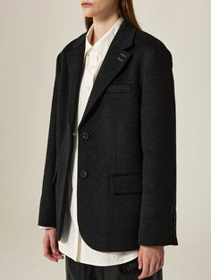 Editor's notesIt is a jacket made of luxurious wool and cashmere. It has a minimal design with single-breasted detail. It can be coordinated in diverse ways such as dresses or denim. - Classic mood long-sleeve jacket- Standard fit structure shoulder detail- Must-have item and easy to coordinate Measurements(in.)Size (S/M)- Total Length: 27.95 in. / 27.95 in. - Shoulder: 16.73 in. / 17.71 in. - Chest: 19.88 in. / 20.86 in. - Hem: 20.27 in. / 21.25 in. - Sleeve Length: 23.62 in. / 24.80 in. - Sleeve Width: 13.77 in. / 14.56 in. * Model infoHeight 5' 70, Wearing M size Composition & Care- Shell: 90% Wool 10% Cashmere - Dry cleaning Designer- by AVA MOLLI Luxury Single-button Tweed Jacket For Fall, Luxury Single Button Tweed Jacket For Fall, Tailored Cashmere Blazer With Notch Lapel, Tailored Cashmere Blazer For Business, Tailored Timeless Outerwear With Patch Pockets, Tailored Single Breasted Cashmere Blazer, Classic Single Breasted Cashmere Blazer, Timeless Wool Blazer With Patch Pockets, Single Button Wool Tweed Jacket For Work