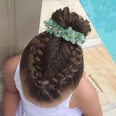 Hair For School Dance, Dance Competition Hair, Lace Braids, Hair For School, Competition Hair, Gymnastics Hair