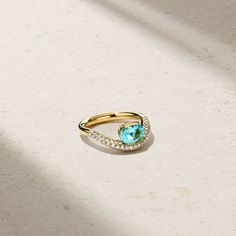 18kt Yellow Gold Paraiba Ring, Paraiba Tourmaline Ring, Alexandrite Ring, Paraiba Tourmaline, Soft Feminine, Tourmaline Ring, Branded Gifts, Statement Pieces, Women Rings