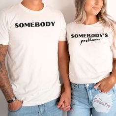 These matching couple shirts are the perfect gift for your boyfriend or girlfriend. Show off your love with each other by wearing these cute couple shirts. SHIRT DETAILS * Bella+Canvas - Adult, Youth, and Toddler shirts * Rabbit Skins - Baby shirts and bodysuits * Next Level - Women's tank tops * Gildan - alternative option if the primary brand is out of stock * 100% soft cotton SIZING * Our shirts are unisex - Run true to size and have a relaxed fit. Order one size smaller for a further slim fit. * If you are unsure about what size to order, please refer to the size chart in the photos or reach out to us. * To measure, lay your favorite shirt flat. Measure armpit to armpit and the length, then compare to the size chart in the photos. * Incorrect size can not be refunded or exchanged. DIRE Cotton Tops With Funny Text, Couples Cotton T-shirt For Gift, Couples Cotton T-shirt Gift, Couples Cotton Tops With Letter Print, Boyfriend And Girlfriend Outfits, Couple Honeymoon, Boyfriend Girlfriend Shirts, Cute Couple Shirts, Girlfriend Shirt