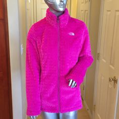 The North Face | Hot Pink Faux Fur Jacket Full Zip Two Front Zip Pockets Lined Women’s Size Small New Without Tags! Approximate Measurements Laying Flat: Length 26.5”, Armpit To Armpit Across Chest 19”, Shoulder To End Of Sleeve 25.5”. #45 The North Face Long Sleeve Fall Outerwear, The North Face Long Sleeve Outerwear For Fall, Fall Long Sleeve The North Face Outerwear, Fitted Winter Fleece Jacket, The North Face Pink Spring Outerwear, Pink The North Face Outerwear For Spring, Fitted The North Face Outerwear For Fall, Fitted Spring Outerwear By The North Face, Pink Faux Fur Jacket