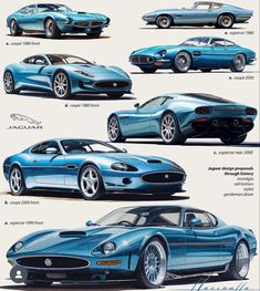 an image of different cars that are blue