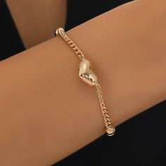 "\"14k Gold Bracelet | Thick Curb Chain w/ Lobster Claw Lock Bracelet, Puffed Heart Pendant with Gold Balls & Crystal Balls | Gift for Her\" * Material: 14k Solid Gold * Weight: 3,98gram -%10 due to size) Contact me if you are unsure about length. ∙ P R O D U C T I O N ∙ * All of my products are handmade and crafted with care and love:) * All of my products are SOLID GOLD, no gold fill, no gold coating. Also there are no other metals used so all items are hypoallergenic. * Raw materials are Elegant Gold Heart Bracelet With Adjustable Chain, Elegant Heart Bracelet With Adjustable Chain For Valentine's Day, Gold Heart Beads Bracelet For Party, Trendy Heart Charm Bracelet For Party, Gold Heart Bracelet For Party, Heart Bracelet For Party, Adjustable Heart Chain Bracelet, Adjustable Chain Heart Bracelet, Heart-shaped Rose Gold Bracelets For Party