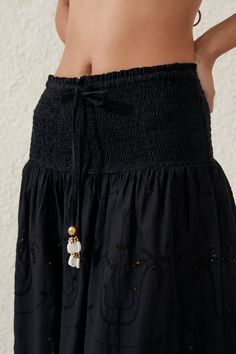 The Vacation Maxi SkirtBody - The Vacation Maxi Skirt - Black Palm TreeCotton On | Women | SwimwearCotton On | Women | SwimwearCotton On | Women | Swimwear Black Palm Tree, Women Swimwear, Womens Clothing Sizes, Trim Detail, Skirt Black, Palm Tree, Womens Swimwear, Everyday Outfits, Maxi Skirt