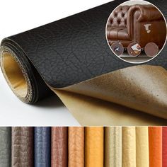 leather upholstered with different colors and textures