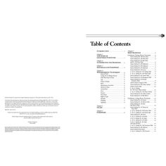 the table of contents is shown in black and white