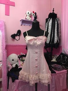 Kawaii Dress Aesthetic, Langire Outfit Pink, Hime Gyaru Dress, Y2k Pink Fashion, Pink Gyaru, Cute Kawaii Outfits, Hime Gyaru, Fashion Wishlist