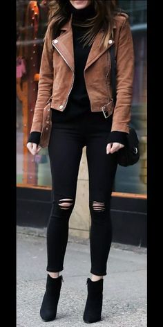 Western Wear Outfits, Outfit Mujer, Leather Jacket Outfits, Causual Outfits, Casual Winter Outfits, Girls Fashion Clothes