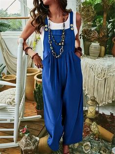 Save with code: “SAVEPIN50” - Dress to impress outfit ideas, from casual and business casual to trendy and occasion-specific styles, including spring, summer, concert, and graduation outfits, along with accessories like shoes and piercings Buttoned Front Tucked Overalls Jumpsuit, Sleek Solid Sleeveless Wide Leg Jumpsuit With Pockets, Women's Apparel This Buttoned Front Tucked Overalls Jumpsuit is the epitome of chic and comfort combined. Tailored for the modern woman, this sleek Solid Sleeveless Wide Leg Jumpsuit with Pockets is a versatile piece that transitions effortlessly from day to night. Key Features: Buttoned Front: Adds a touch of sophistication and style. Tucked Overalls: Creates a flattering silhouette and a fashion-forward look. Sleek Solid Design: Timeless and elegant, perfect Casual Spring Jumpsuits And Rompers With Bib Front, Casual Summer Overalls With Bib Front, Casual Jumpsuits And Rompers With Suspenders For Spring, Fitted Casual Overalls For Summer, Casual Jumpsuits And Rompers With Suspenders, Sleeveless Solid Overalls For Day Out, Casual Summer Jumpsuits And Rompers With Suspenders, Casual Blue Jumpsuits And Rompers With Suspenders, Summer Blue Jumpsuits And Rompers With Suspenders