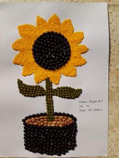 Mozaik Biji Bijian, Seed Art For Kids, Notes Decoration, Lem Fox, Kawaii Diy Crafts, Kawaii Diy