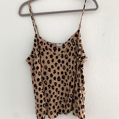 Never Worn And Super Cute Silky Camisole From Target! Summer Leopard Print Spaghetti Strap Top, Leopard Print Spaghetti Strap Tops For Summer, Leopard Print Spaghetti Strap Summer Top, Leopard Print Spaghetti Straps Top For Summer, Summer Leopard Print Camisole Top, Spring Leopard Print Camisole Top, Leopard Print Camisole Top For Spring, Trendy Leopard Print Cami Top, Casual Leopard Print Camisole Top