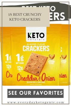 Delicious selection of the 18 best keto crackers. Perfect for low-carb lifestyles and a crunchy snack option.