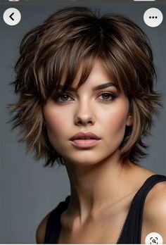 Short Layered Styles For Fine Hair, Short Haircuts For Women Over 50, Short Shag Haircuts With Bangs, Pixie With Side Bangs, Shag Hairstyles Short, French Bob Fine Hair, Short Shag With Bangs, Shag Layered Hairstyles