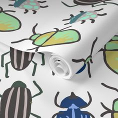 a wallpaper with bugs on it