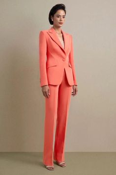 Party Suits With Notch Lapel And Pockets, Luxury Semi-formal Pantsuit With Lapel Collar, Elegant Structured Single Breasted Pantsuit, Luxury Lapel Collar Semi-formal Pantsuit, Elegant Single-breasted Structured Pantsuit, Elegant Structured Single-breasted Pantsuit, Elegant Single Breasted Structured Suits, Elegant Structured Single Breasted Suits, Elegant Single-breasted Structured Suits