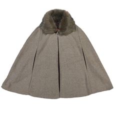 Kelly & Katie Faux Fur Collar Poncho One Size Fits Most Approximate Measurements Laying Flat Shoulder To Hem 28 1/2" No Holes Or Stains #Winterbride #Winter Beige Winter Cape For Cold Weather, Winter Beige Cape For Cold Weather, Classic Winter Cape Outerwear, Beige Winter Cape, Cape Outerwear With Faux Fur Trim For Cold Weather, Fall Cape Outerwear With Faux Fur Lining, Faux Fur Trim Cape For Cold Weather In Fall, Winter Cape Outerwear With Faux Fur Trim, Fall Cape With Faux Fur Trim For Cold Weather