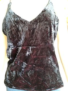 "stretch top velvet top Black burgundy Top beach Top sleeveless Top womens top Formal Top Summer Top Crop Top goth Top M Bohemian Top Please refer to photos for details of condition. Condition: very good vintage Measurements: Length: 52 cm/17.7\" Bust: 90 cm/30.7 \" Waist 76 cm/24.4\" Size M note The color on the pictures may vary due to monitor settings and light reflections. Ready to ship Please do not hesitate to contact with me for any questions. Thank you for shopping today!" Gothic Evening Tops For Summer, Gothic Summer Evening Tops, Summer Evening Gothic Tops, Gothic Sleeveless Tops For Night Out, Sleeveless Velvet Tops For Party, Gothic Sleeveless Tank Top For Night Out, Gothic Camisole Top For Party, Velvet Stretch Tops For Night Out, Gothic Sleeveless Tank Top For Party