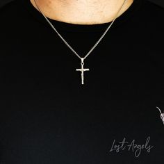 Beautiful Mens/Unisex Cross Necklace Simple and understated Material: Stainless Steel Size: Pendant 3 x 2cm // Chain length 20 inch/50cm  Clasp closure. Comes in gift pouch Silver Crucifix Necklace For Everyday, Gift Cross Necklace With Crucifix Chain, Gift Crucifix Cross Necklace With Chain, Crucifix Cross Necklace With Figaro Chain As Gift, Minimalist Cross Chain Necklace As Gift, Minimalist Cross Pendant Chain Necklace As Gift, Minimalist Chain Necklace With Cross Pendant As Gift, Figaro Chain Necklace With Cross Pendant As Gift, Crucifix Cross Necklace With Curb Chain As Gift