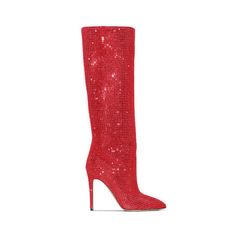 Red Glitter Heels, Red Knee High Boots, Snake Shoes, Sparkly Boots, Heel Knee High Boots, Jeweled Shoes, Glitter Boots, Hot Boots, Red Boots