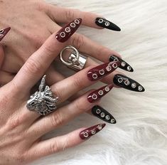 Piercing Nails, Grunge Nails, Cool Nail Designs, Dope Nails, Best Acrylic Nails