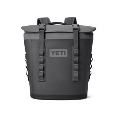 the yeti back pack is shown in grey