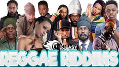 the reggae riddings logo with many different people