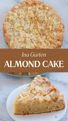 Ina Garten Almond Cake Persian Almond Cake, Almond Ricotta Cake Recipe, Almond Meal Cake Recipe, Apple Almond Cake Recipe, Avocado Oil Cake, Dessert Recipes Using Almond Flour, Almond Flavored Cake Recipe, Almond Extract Desserts, Almond Cakes Recipes