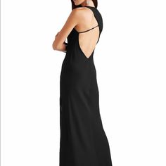 Black One Shoulder/Low Back Gown. New With Tags, Got It Last Week But Didn’t Fit. Chic Full-length Evening Dress With Back Opening, Chic Full Length Evening Dress With Back Opening, Elegant Black Backless Gown, Black Maxi Dress With Back Opening For Gala, Evening Maxi Dress With Back Opening, Evening Full-length Maxi Dress With Back Opening, Chic Black Full-length Evening Dress, Black Sleek Evening Dress With Back Opening, Chic Black Full Length Evening Dress