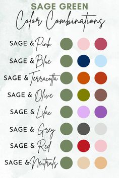 the color combinations for sage green