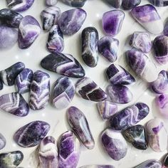 Blue Rocks, Banded Amethyst, Amethyst Healing Properties, Tumbled Crystals, Amethyst Tumbled, Dark Sea, Key Words, Crystal Display, Raw Rose Quartz