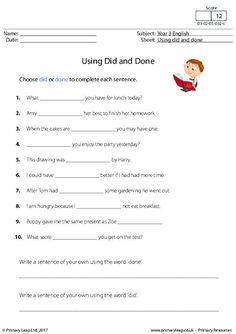 the worksheet for using words and numbers to describe what is in this sentence