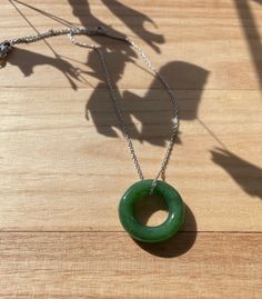 Nephrite Jade Donut Pendant The jade measures approximately 25mm All of our jade is 100% natural nephrite jade Jade Charm, Nephrite Jade, Jade Bangle, Jade Earrings, Turtle Pendant, Jade Ring, Jade Bracelet, Jade Carving, Jade Jewelry