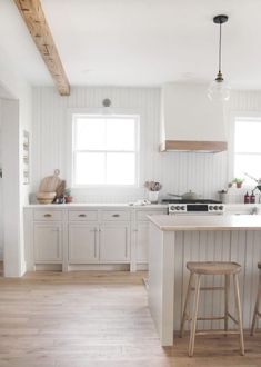 the kitchen is clean and ready for us to use in its new owner's home