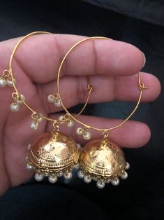 Make a style with these beautiful jhumki hoop earrings on any special occasions Pre-order and shipping time 3-4 weeks. Elegant Metal Chandbalis For Festivals, Elegant Festive Hoop Earrings With Latkans, Wedding Hoop Earrings With Intricate Design, Party Hoop Earrings With Intricate Design, Bollywood Style Kundan Hoop Earrings With Intricate Design, Heavy Chandbali Pearl Earrings, Elegant Metal Chandbalis With Meenakari, Temple Jewelry Metal Earrings With Tilla, Elegant Metal Meenakari Chandbalis