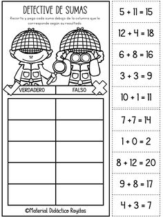 a printable worksheet with two children in the center and numbers on it