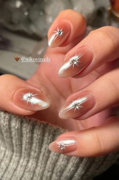 Starlight Nails, Soft Gel Nails, Short Gel Nails, Simple Gel Nails, Pretty Gel Nails, Cute Gel Nails, Kawaii Nails, Minimalist Nails