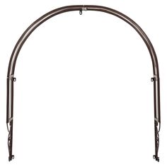 an arched metal frame on a white background