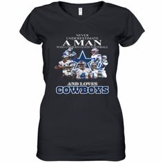 Shipping from the US. Easy 30 day return policy, 100% cotton, Double-needle neck, sleeves and hem; Roomy Unisex Fit. Football Cowboys, Football Women, Dallas Cowboys Women, Duck Shirt, Dallas Cowboys Football, Duck Duck, Football Football, Cowboys Football, Never Underestimate