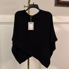 Nwt Black Adelyn Poncho One Size Jersey Knit Feel Would Make A Perfect Nursing Cape Questions? Leave A Comment Below! Chic Black Poncho For Layering, Chic One Size Poncho With Batwing Sleeve, Black Knit One-size Poncho, Oversized Black Knit Poncho, Black Poncho With Batwing Sleeve One Size, Black Poncho With Batwing Sleeve, Black Batwing Sleeve Poncho One Size, Oversized Black Poncho For Layering, Chic Black One-size Poncho