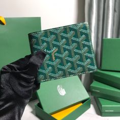 Goyard ♛ Wallet Must-have item for daily collocation
G0YARD (Goya) was established in 1853 and has a history of more than 160 years. The fabric is made of hemp, cotton and hemp fibers, and then coated with glossy aldose. It is waterproof, strong and durable. It is popular among stars, royal families, The favor of the nobles 
Custom-made smooth leather with exclusive wallet ✅Diagonal stitching is perfect✅The inner yellow part is custom-made top layer cowhide【⚠️Non-superfiber❌Non-split leather❌】 Green Designer Wallets With Interior Card Slots, Designer Green Wallets With Interior Card Slots, Designer Green Wallet With Interior Card Slots, Green Luxury Wallets With Interior Card Slots, Luxury Green Wallets With Interior Card Slots, Luxury Green Wallet With Interior Card Slots, Green Luxury Wallet With Interior Card Slots, Designer Green Wallet For Daily Use, Luxury Green Wallets With Card Slots