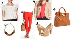 You Can Wear That...To Work Help Needed, Cork Heels, Red Pants, Pull Off, Linen Blazer, Fashion Help, Link Necklace, White Tops, Leather Tote