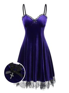 30-70% OFF✓ Fast Shipping✓Dazzle in the Bright Purple 1980s V-Neck Lace Velvet Dress. With its vibrant color and lace detailing, this dress combines vintage charm with modern elegance, making it a standout piece for any event. Dark Purple Short Dress, Mha Dr, Velvet Lace Dress, Quince Ideas, 1980s Dresses, Velvet Lace, Bright Purple, Dress Pant, Neck Lace