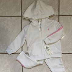 Cute Girls Ralph Lauren Set White & Pink Polo Tennis Dress, Ralph Lauren Kids Boys, Baby Boy Ralph Lauren, Ralph Lauren Baby Girl, Plaid Set, Rompers For Kids, Ralph Lauren Kids, Hoodie And Sweatpants, Top And Pants Set