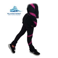 a person in black and pink is walking